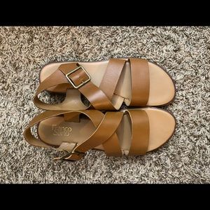 Franco Sarto Tan Leather Sandals- Size 12 NWT